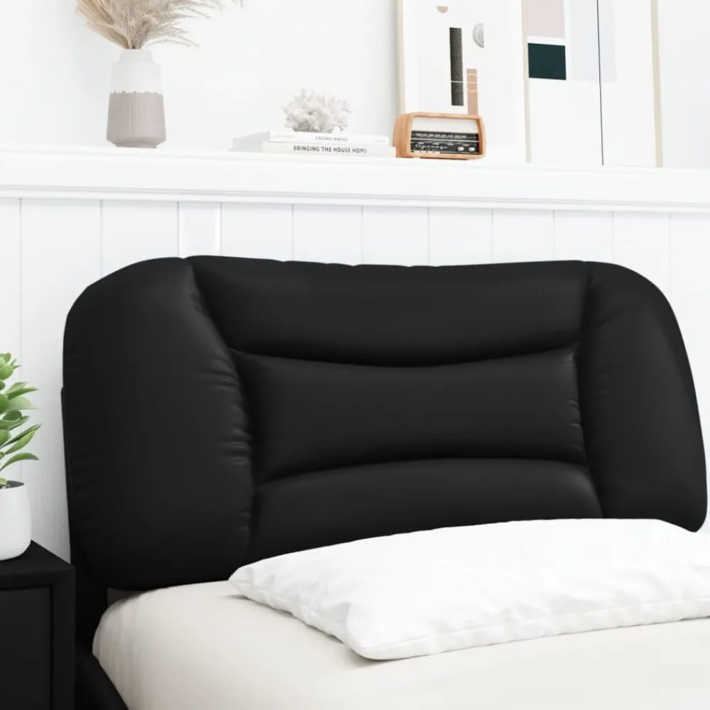 Lits & Accessoires-vidaXL Coussin de tête de lit Hvar 80 cm similicuir Noir