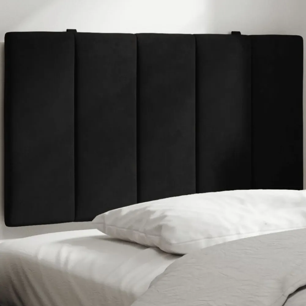 Lits & Accessoires-vidaXL Coussin de tête de lit Hanko 80 cm velours Noir