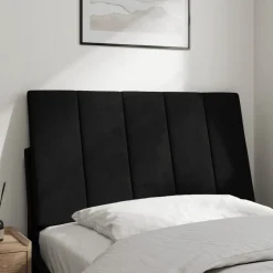 Lits & Accessoires-vidaXL Coussin de tête de lit Hanko 80 cm velours Noir