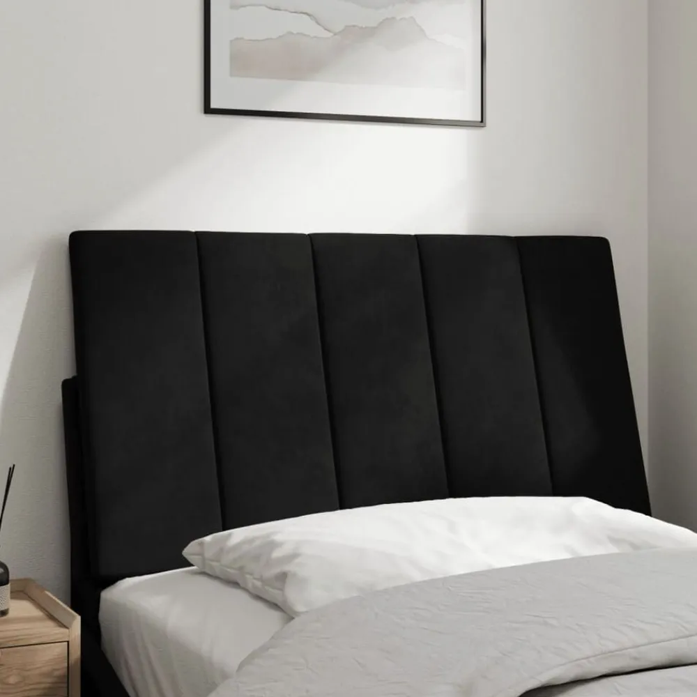 Lits & Accessoires-vidaXL Coussin de tête de lit Hanko 80 cm velours Noir