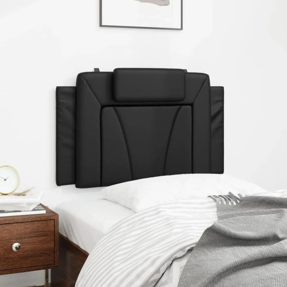 Lits & Accessoires-vidaXL Coussin de tête de lit Viana 80 cm similicuir Noir