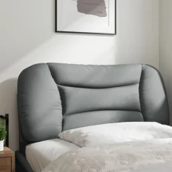 Lits & Accessoires-vidaXL Coussin de tête de lit Hvar 80 cm tissu Gris clair