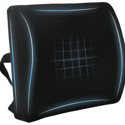 Linge-vidaXL Coussin dorsal Mousse à mémoire de forme 35,5 x 30 x 12 cm Noir