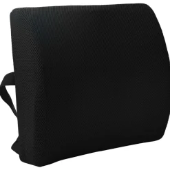 Linge-vidaXL Coussin dorsal Mousse à mémoire de forme 35,5 x 30 x 12 cm Noir