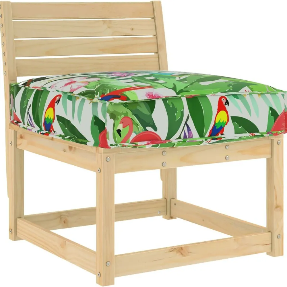 vidaXL Coussin Floral Multicolore 60 x 60 x 12 cm Tissu Oxford