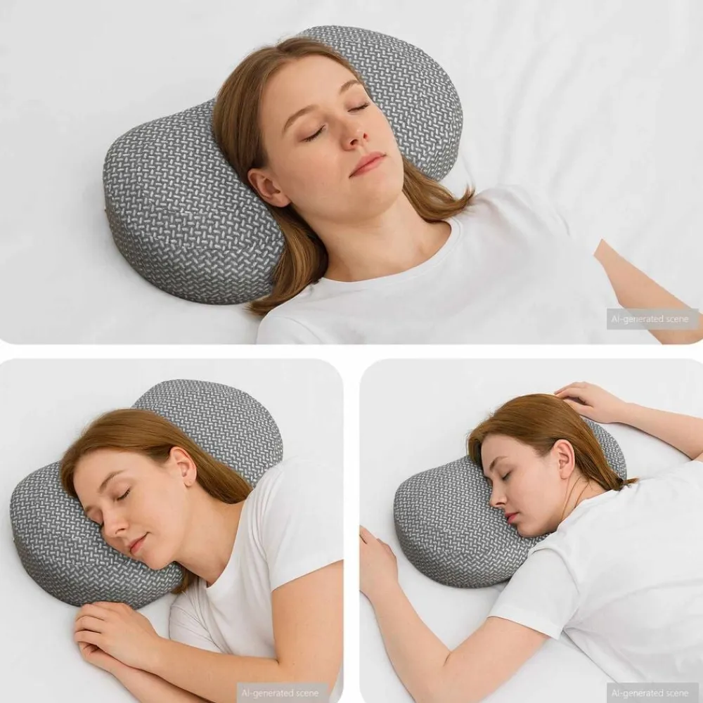 vidaXL Coussin pour le cou Couleur unie 53 x 34,5 x 10,5 cm