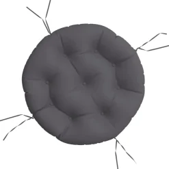 Décorations-vidaXL Coussin rond Ø 60 x11 cm tissu oxford Anthracite