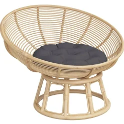 Décorations-vidaXL Coussin rond Ø 60 x11 cm tissu oxford Anthracite