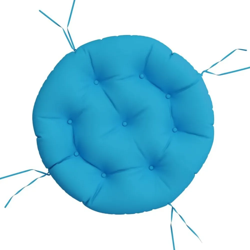 Décorations-vidaXL Coussin rond Ø 60 x11 cm tissu oxford Bleu clair