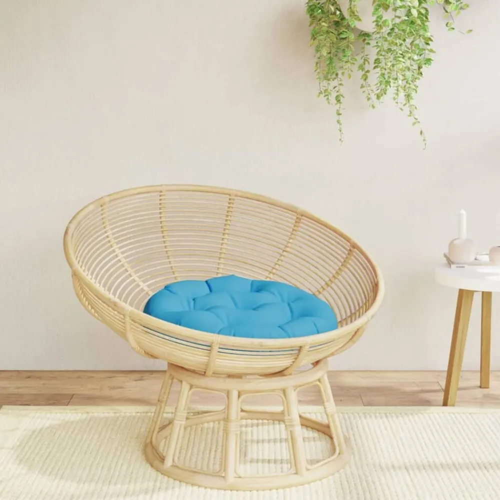 Décorations-vidaXL Coussin rond Ø 60 x11 cm tissu oxford Bleu clair