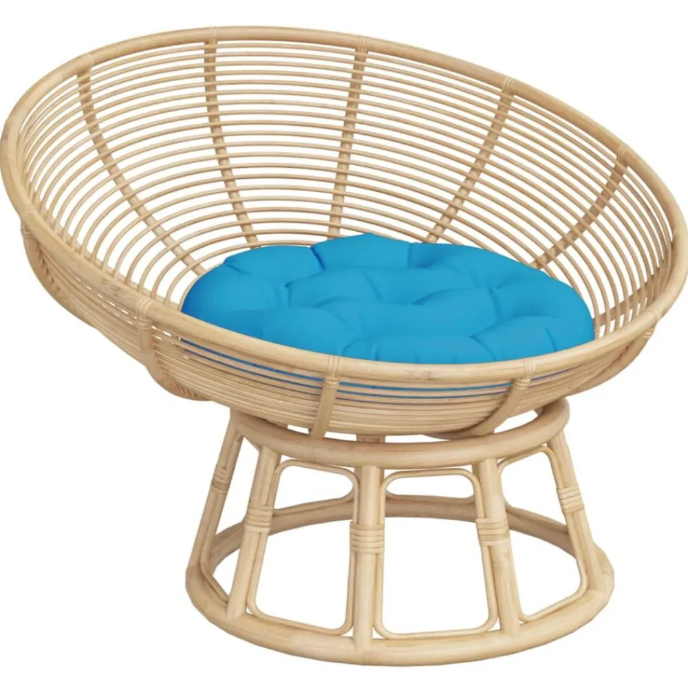 Décorations-vidaXL Coussin rond Ø 60 x11 cm tissu oxford Bleu clair