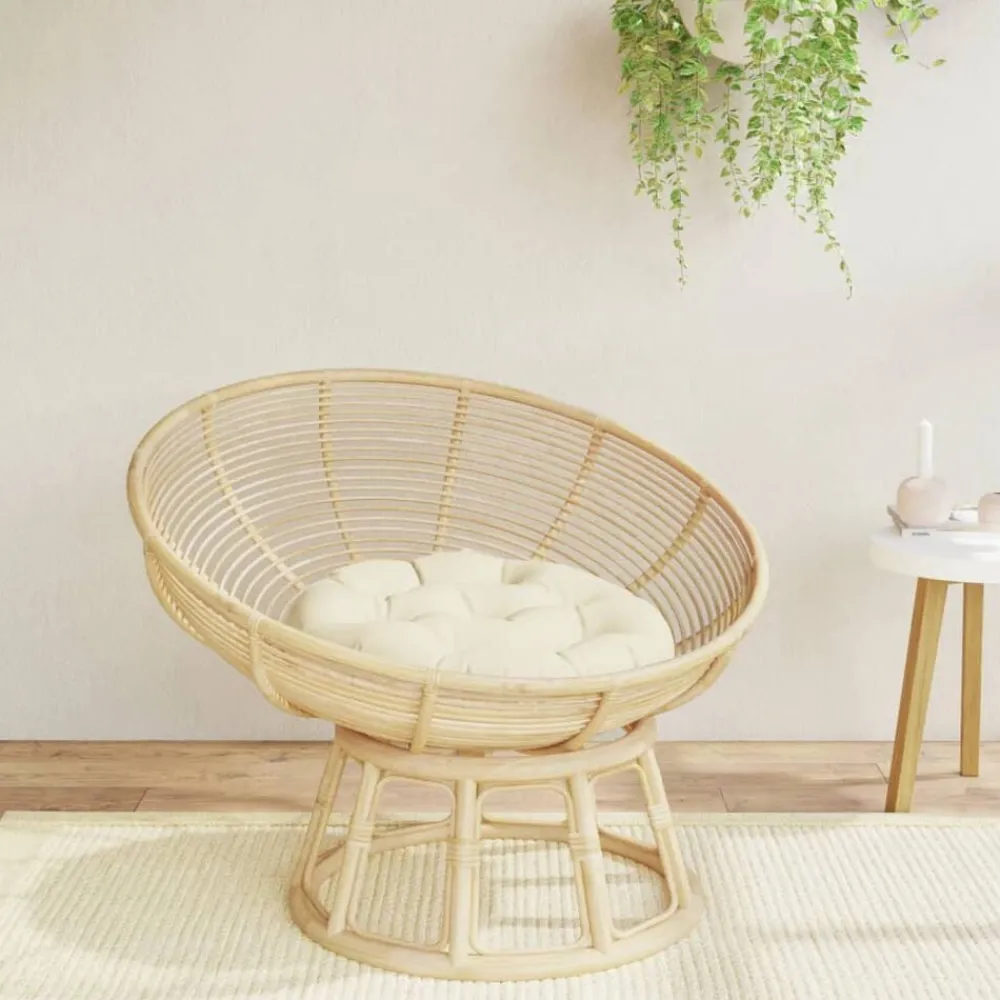 Décorations-vidaXL Coussin rond crème Ø 60 x11 cm tissu oxford Crème