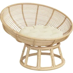 Décorations-vidaXL Coussin rond crème Ø 60 x11 cm tissu oxford Crème