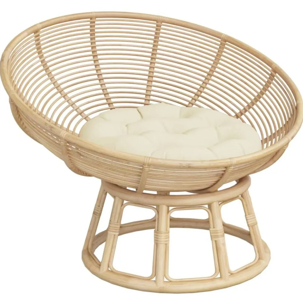 Décorations-vidaXL Coussin rond crème Ø 60 x11 cm tissu oxford Crème