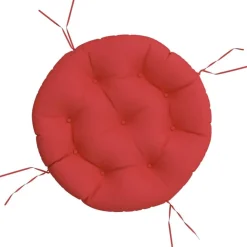 Décorations-vidaXL Coussin rond Ø 60 x11 cm tissu oxford Rouge