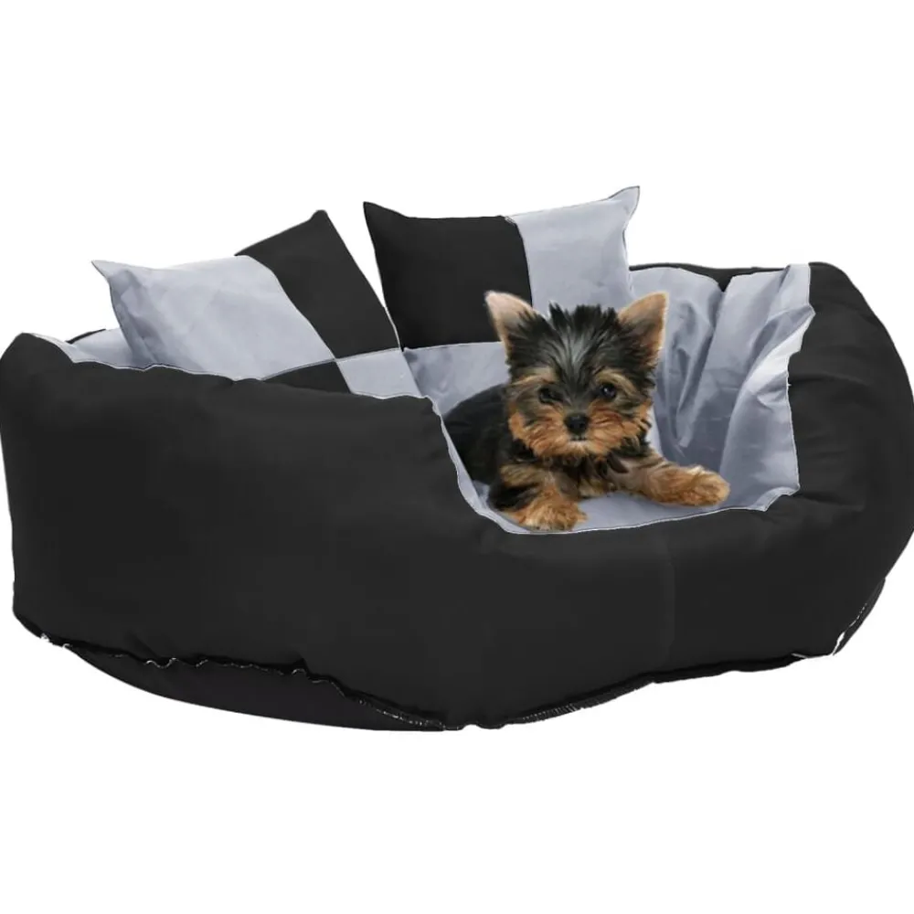 vidaXL Coussin réversible lavable pour chien 65x50x20 cm