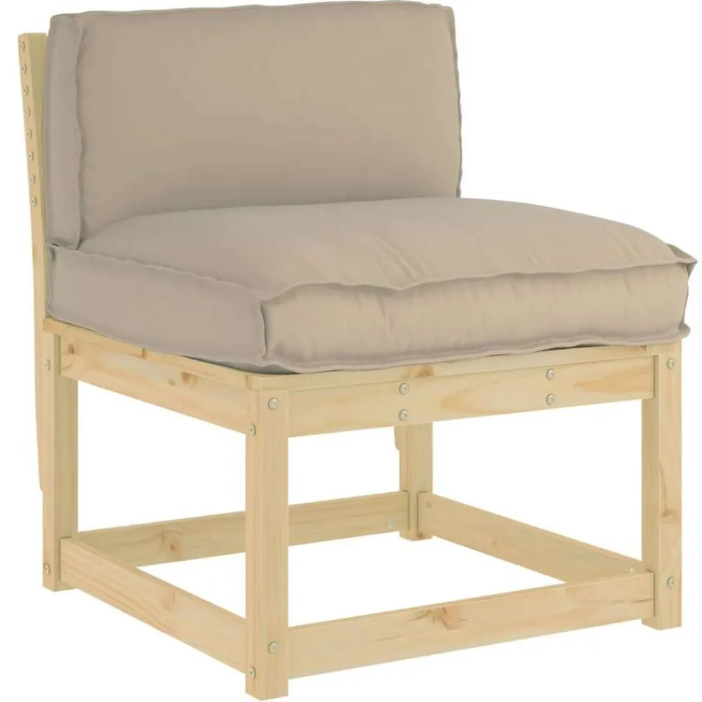 Décorations-vidaXL Coussin 70 x 40 x 12 cm Tissu Oxford Taupe