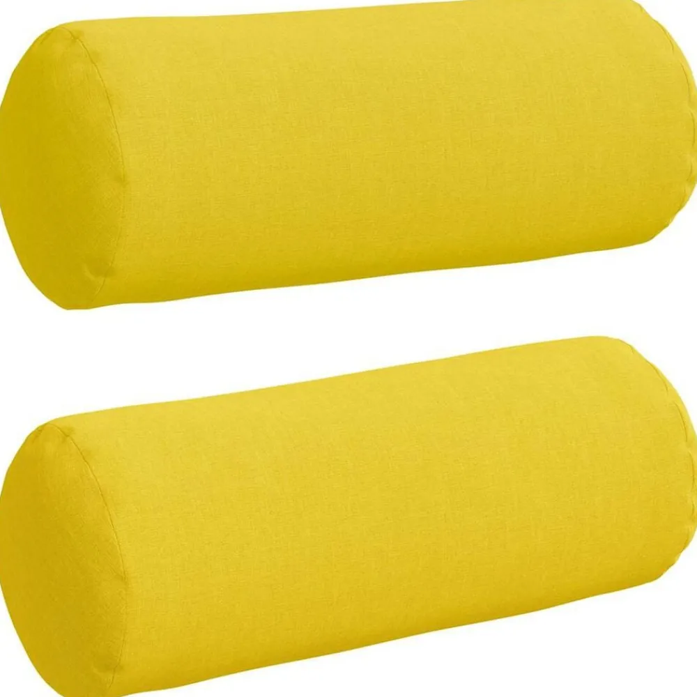 vidaXL Coussins d'accent 2 pcs Ø 15 x 40 cm tissu
