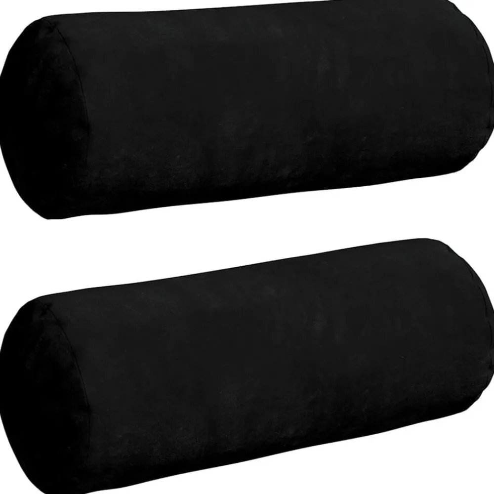 vidaXL Coussins d'accent 2 pcs Ø 15 x 40 cm Tissu en microfibre