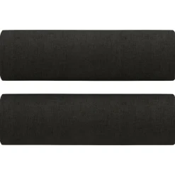 Décorations-vidaXL Coussins décoratifs lot de 2 Ø15x50 cm Tissu Noir