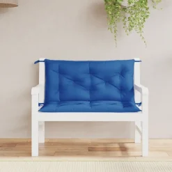 Décorations-vidaXL Coussins de banc de jardin lot de 2 tissu oxford Bleu royal