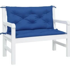 Décorations-vidaXL Coussins de banc de jardin lot de 2 tissu oxford Bleu royal