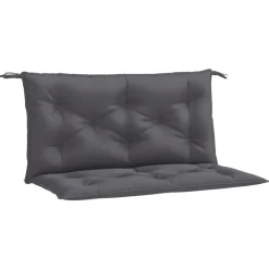 Décorations-vidaXL Coussins de banc de jardin lot de 2 tissu Oxford Anthracite