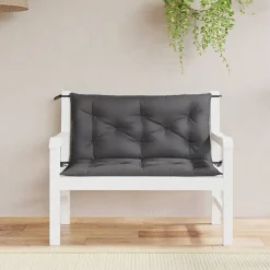Décorations-vidaXL Coussins de banc de jardin lot de 2 tissu Oxford Anthracite