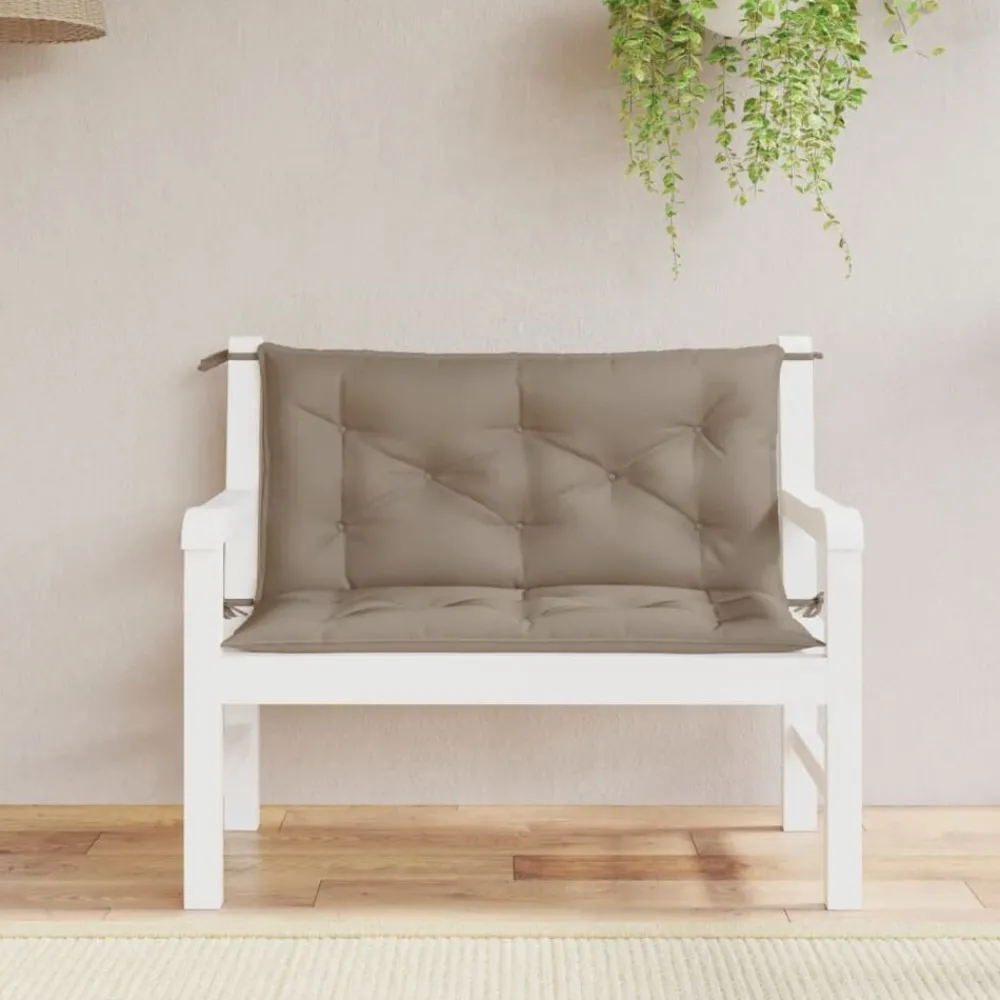vidaXL Coussins de banc jardin lot de 2 100x50x7 cm tissu Oxford