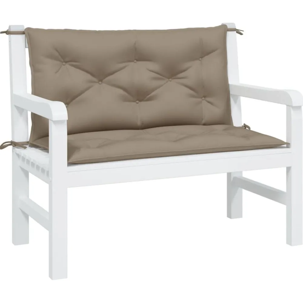 vidaXL Coussins de banc jardin lot de 2 100x50x7 cm tissu Oxford