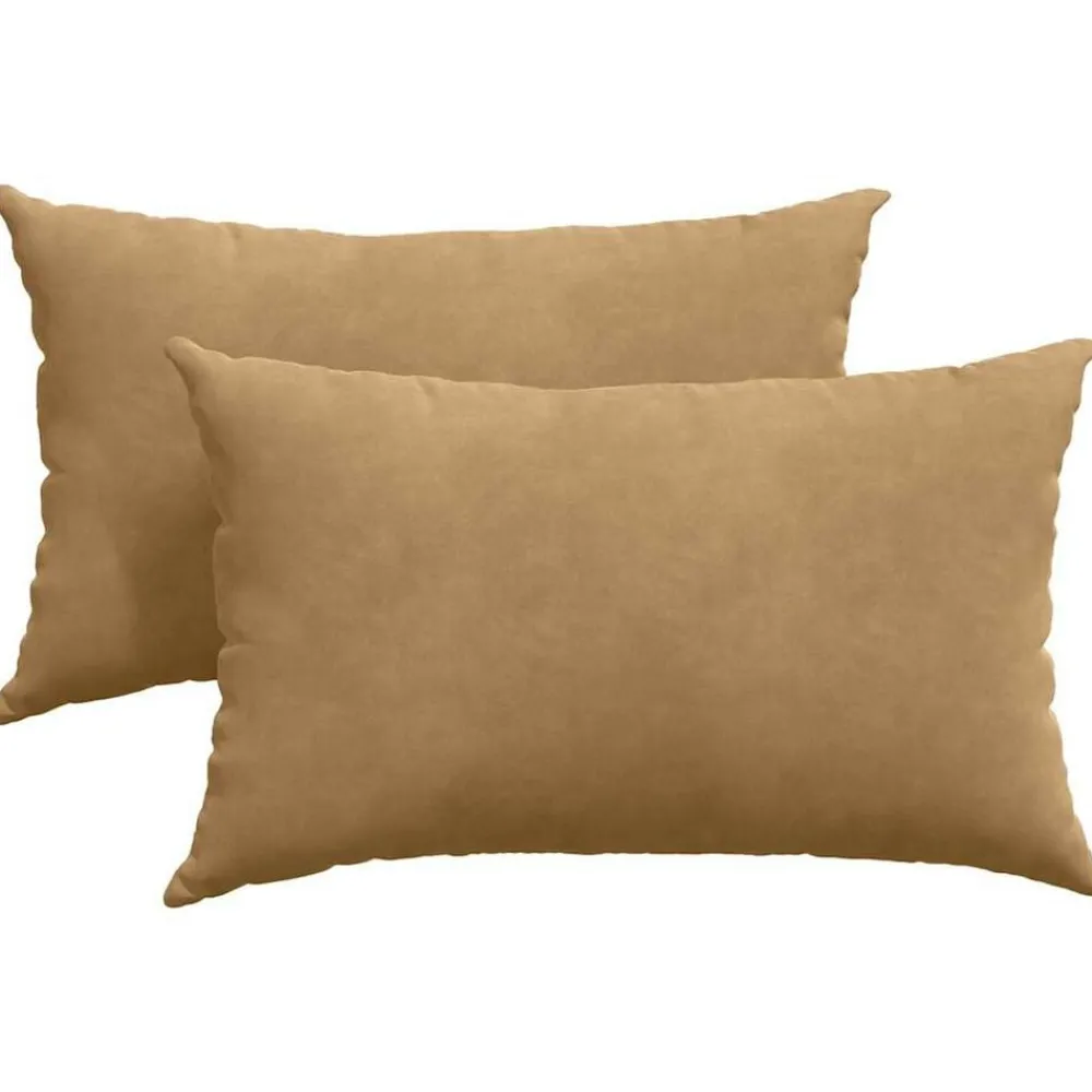 Décorations-vidaXL Coussins de canapé 2 pcs 50 x 30 cm Marron