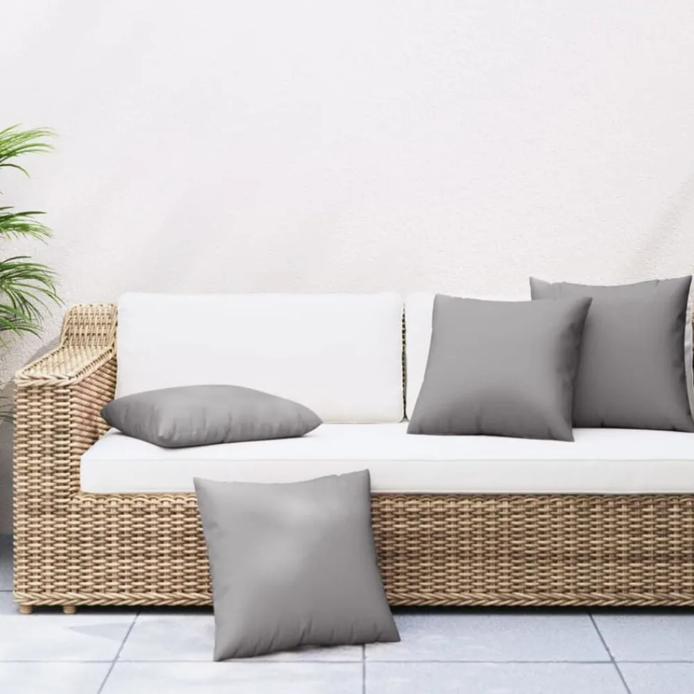 Décorations-vidaXL Coussins de canapé lot de 4 40x40 cm tissu Gris