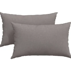 Décorations-vidaXL Coussins de canapé 2 pcs 50 x 30 cm tissu Taupe