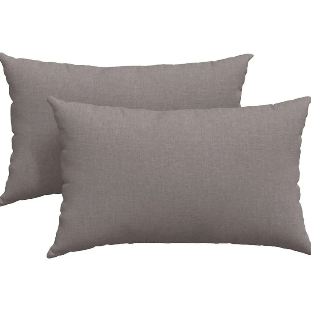 Décorations-vidaXL Coussins de canapé 2 pcs 50 x 30 cm tissu Taupe