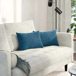 Décorations-vidaXL Coussins de canapé 2 pcs 50 x 30 cm Bleu