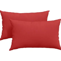 Décorations-vidaXL Coussins de canapé 2 pcs 50 x 30 cm tissu Rouge