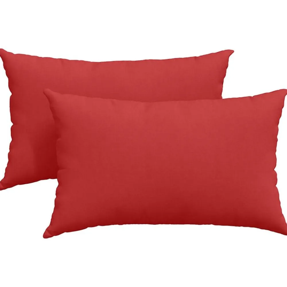 Décorations-vidaXL Coussins de canapé 2 pcs 50 x 30 cm tissu Rouge