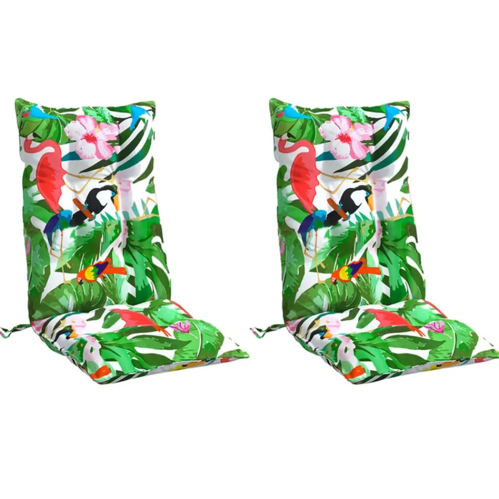 vidaXL Coussins de chaise à dossier haut lot de 2