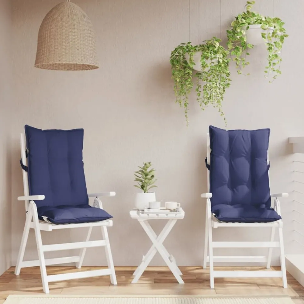 vidaXL Coussins de chaise à dossier haut lot de 2