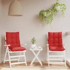 vidaXL Coussins de chaise à dossier bas lot de 2 tissu oxford