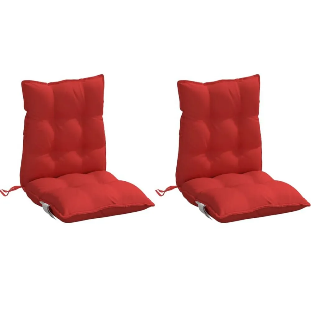 vidaXL Coussins de chaise à dossier bas lot de 2 tissu oxford