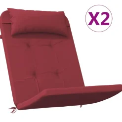 vidaXL Coussins de chaise adirondack lot de 2