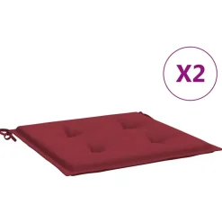 vidaXL Coussins de chaise de jardin lot de 2 40x40x4 cm