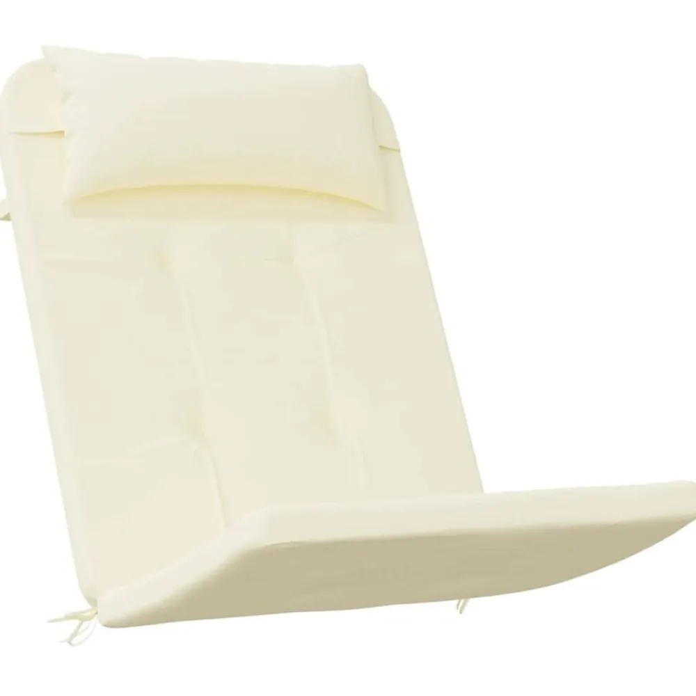 vidaXL Coussins de chaise adirondack lot de 2 crème tissu oxford
