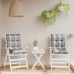 vidaXL Coussins de chaise à dossier bas lot de 2