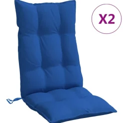vidaXL Coussins de chaise à dossier haut lot de 2