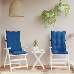 vidaXL Coussins de chaise à dossier haut lot de 2