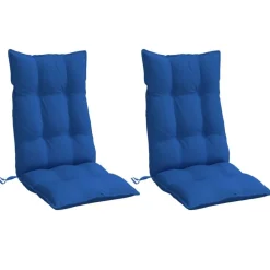 vidaXL Coussins de chaise à dossier haut lot de 2