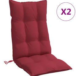 vidaXL Coussins de chaise à dossier haut lot de 2