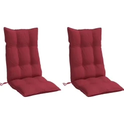 vidaXL Coussins de chaise à dossier haut lot de 2